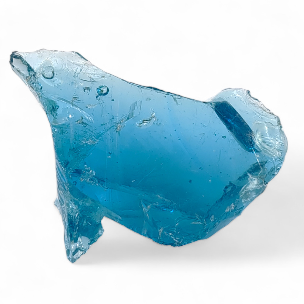 Fenton Colonial Blue Glowing Manganese‎ Art Glass Cullet #4GX13